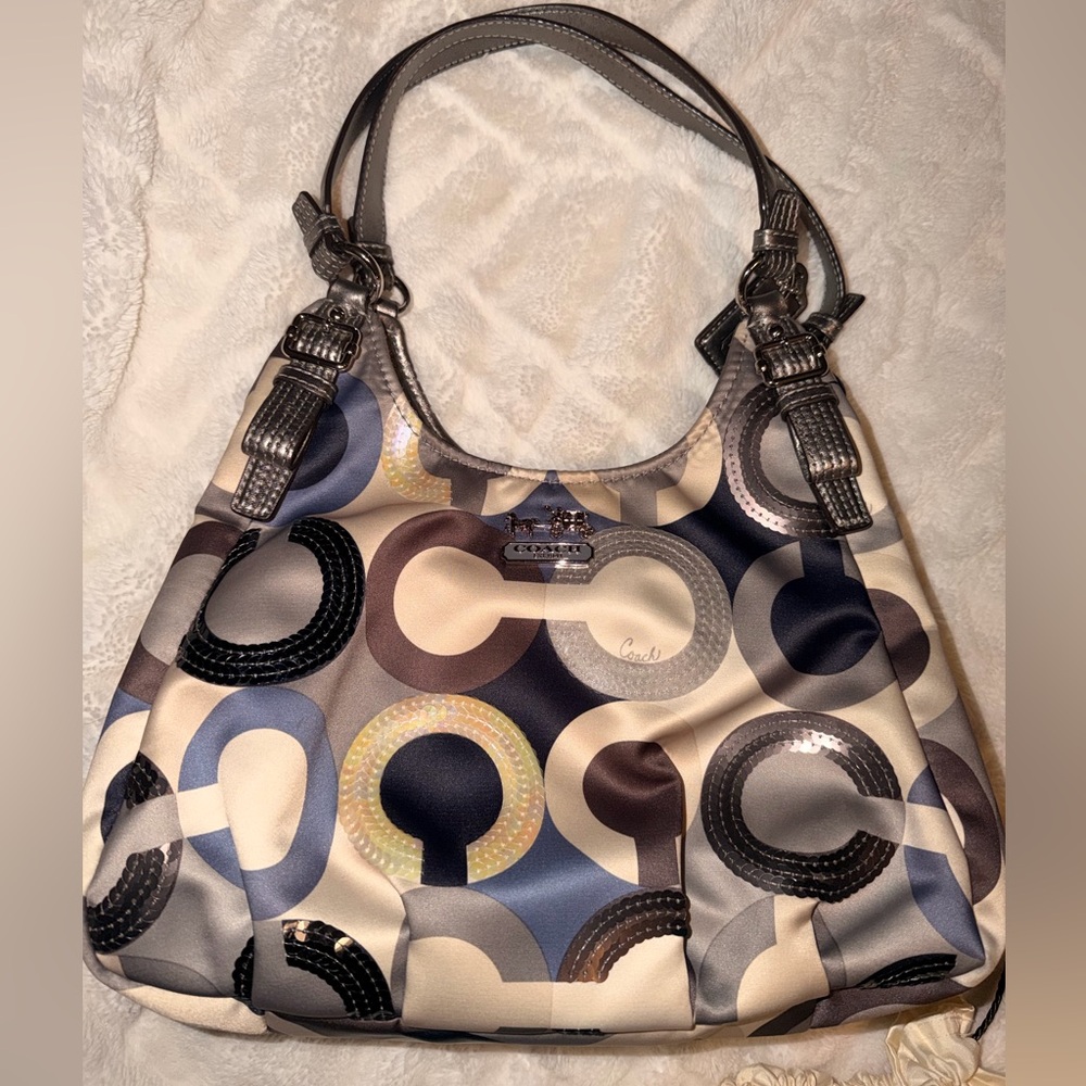 Coach Madison satin hobo bag